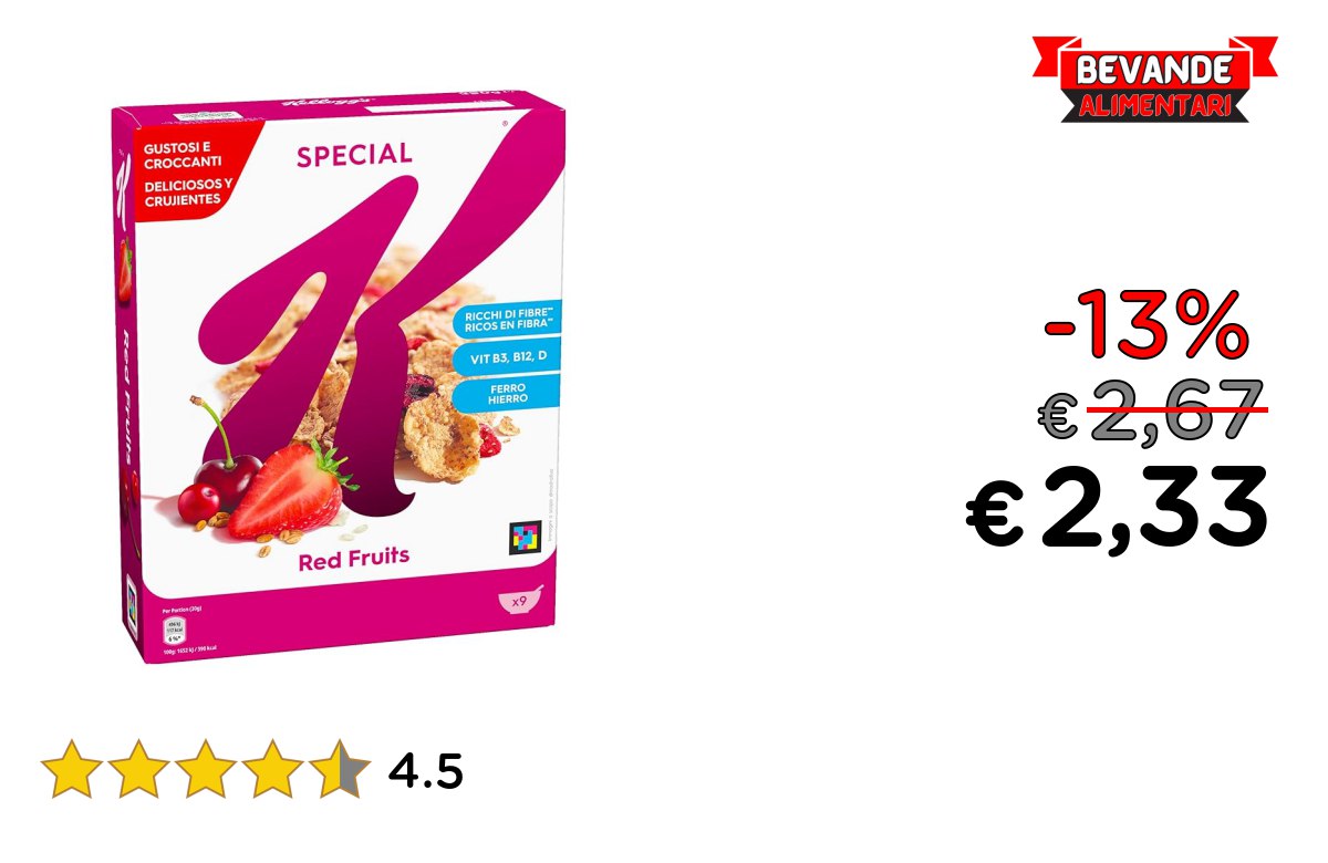 Kellogg’s Cereali Integrali fino al 13% di sconto Deal