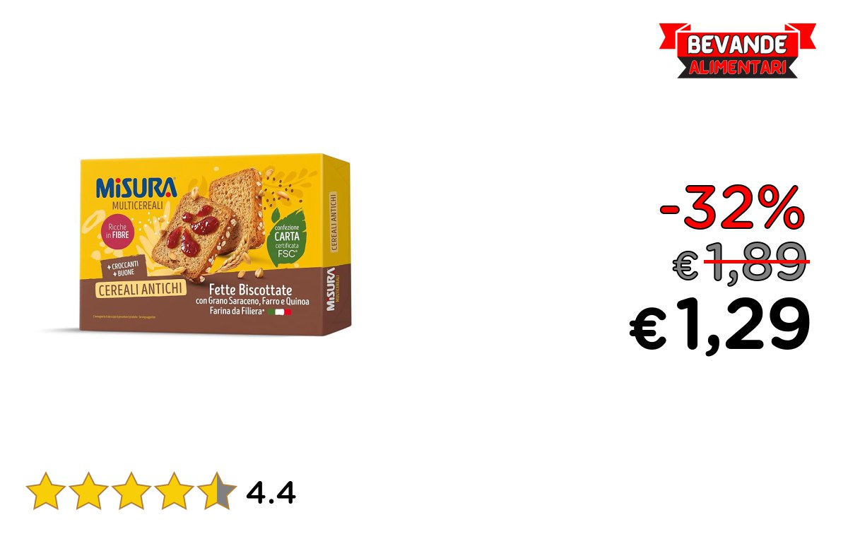 Misura Fette Biscottate: fino al 32% di sconto