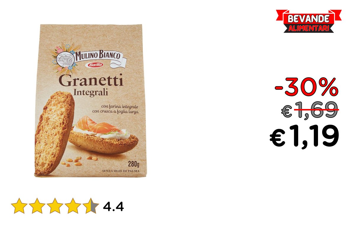 Mulino Bianco Crostini: fino al 30% di sconto Deal