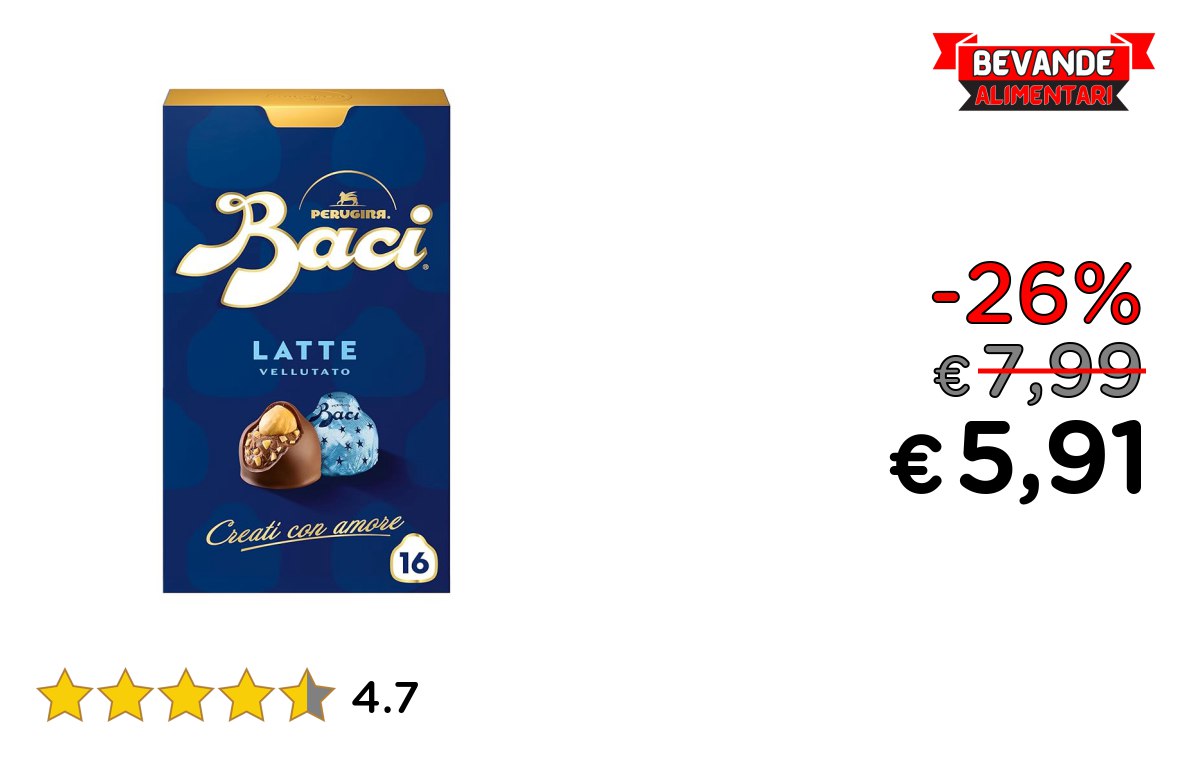 BACI PERUGINA Cioccolatini: fino al 26% di sconto