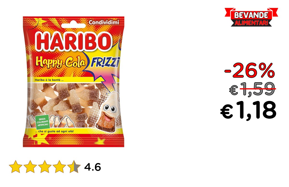 Haribo Happy Cola Frizzi: fino al 26% di sconto Deal