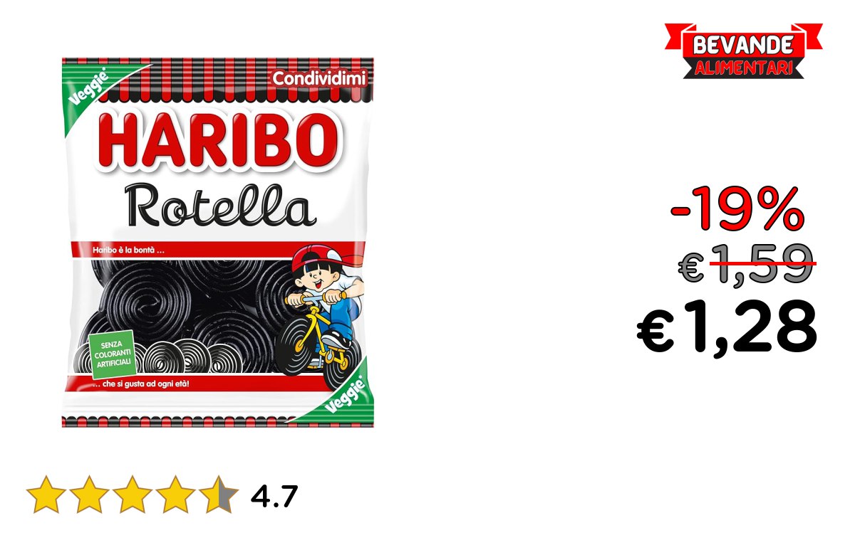 Haribo Rotella: fino al 19% di sconto Offerta