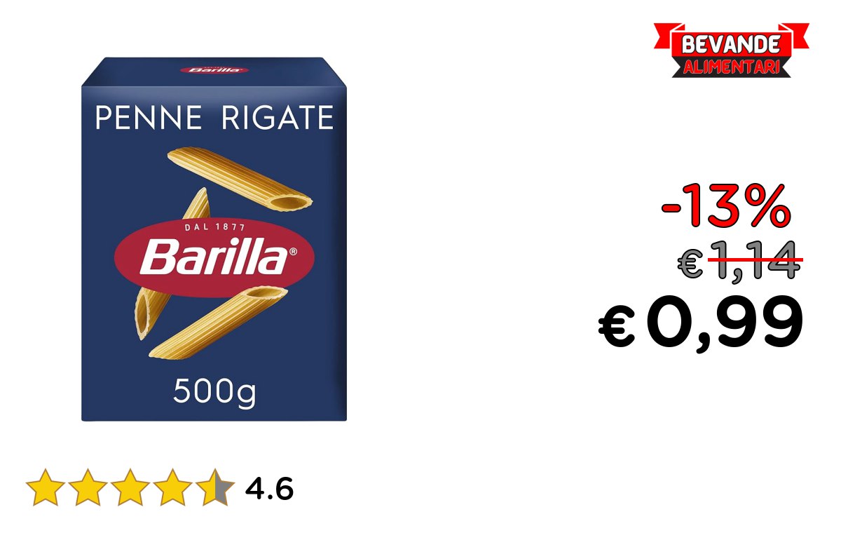 Barilla Pasta Penne Rigate N.73: sconto fino al 13% Deal