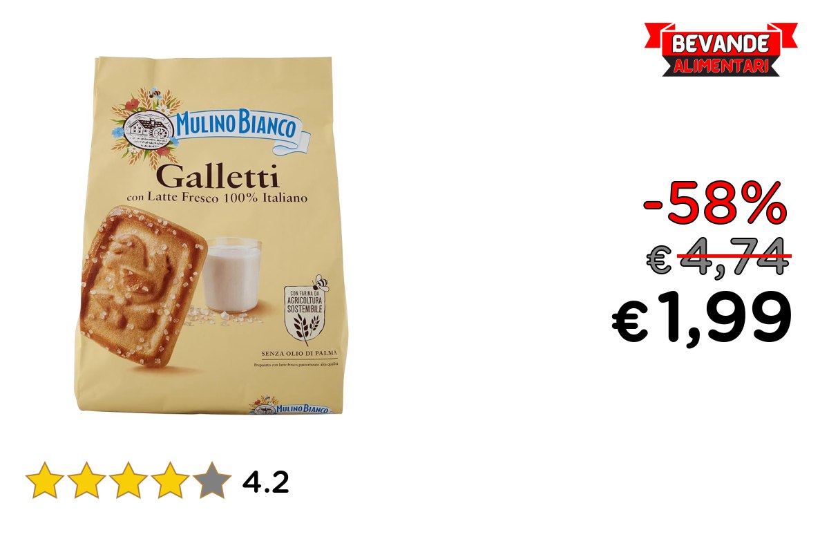 Mulino Bianco Biscotti: fino al 58% di sconto!