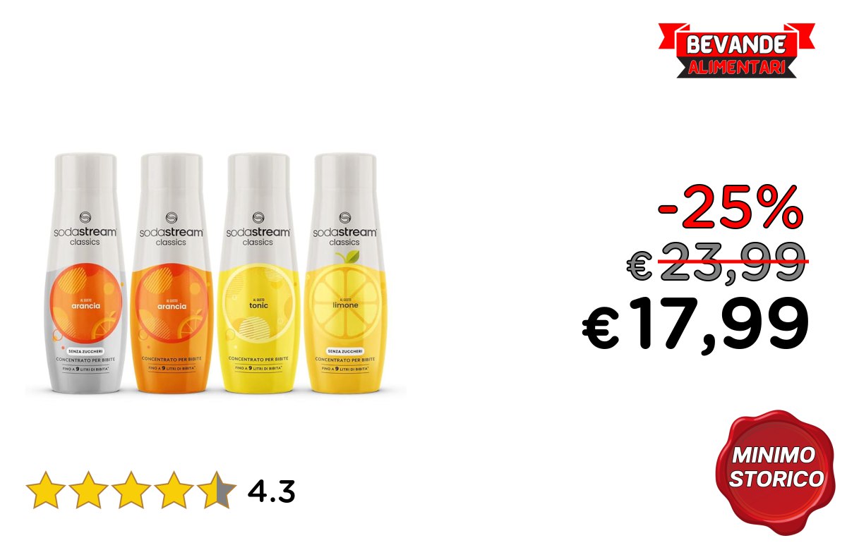 Sodastream Concentrato fino al 25% di sconto Deal