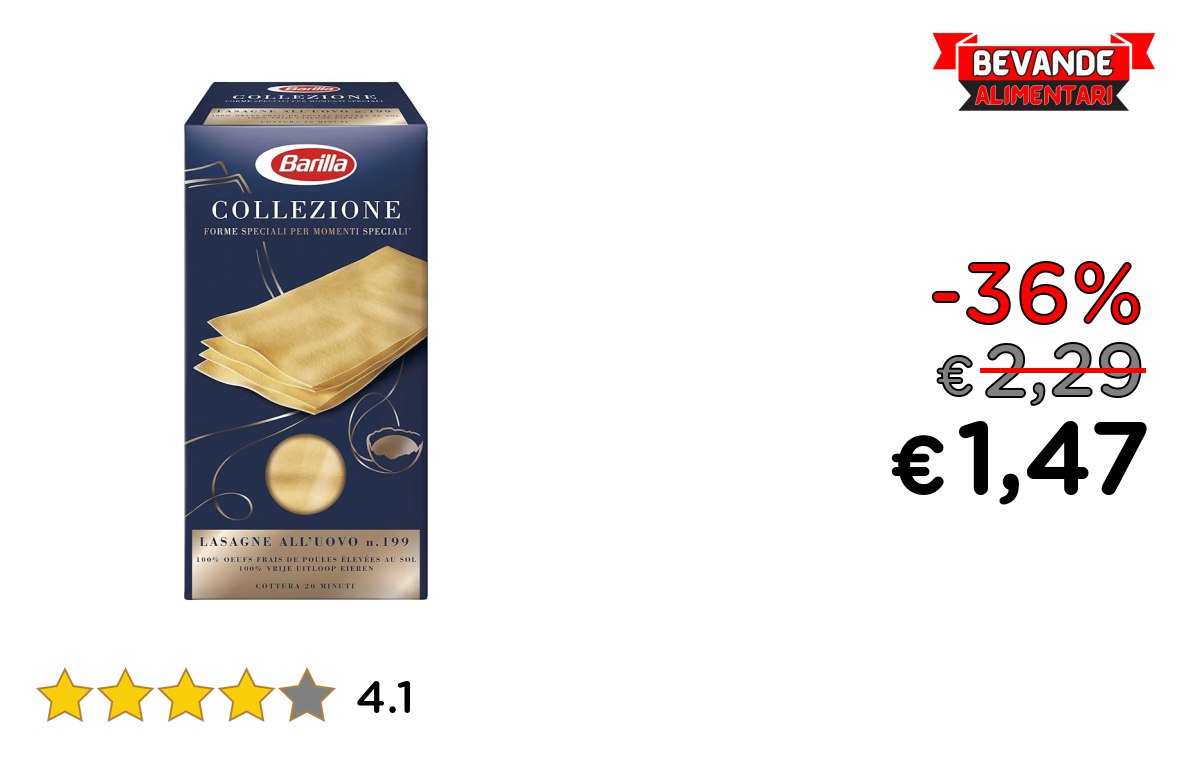 Barilla Pasta all’Uovo fino al 36% di sconto