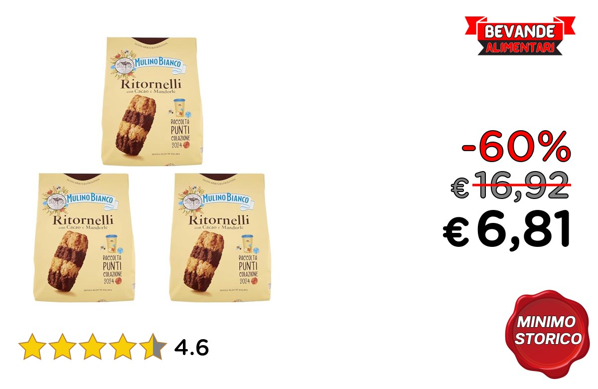 Mulino Bianco Biscotti Frollini: fino al 60% di sconto!