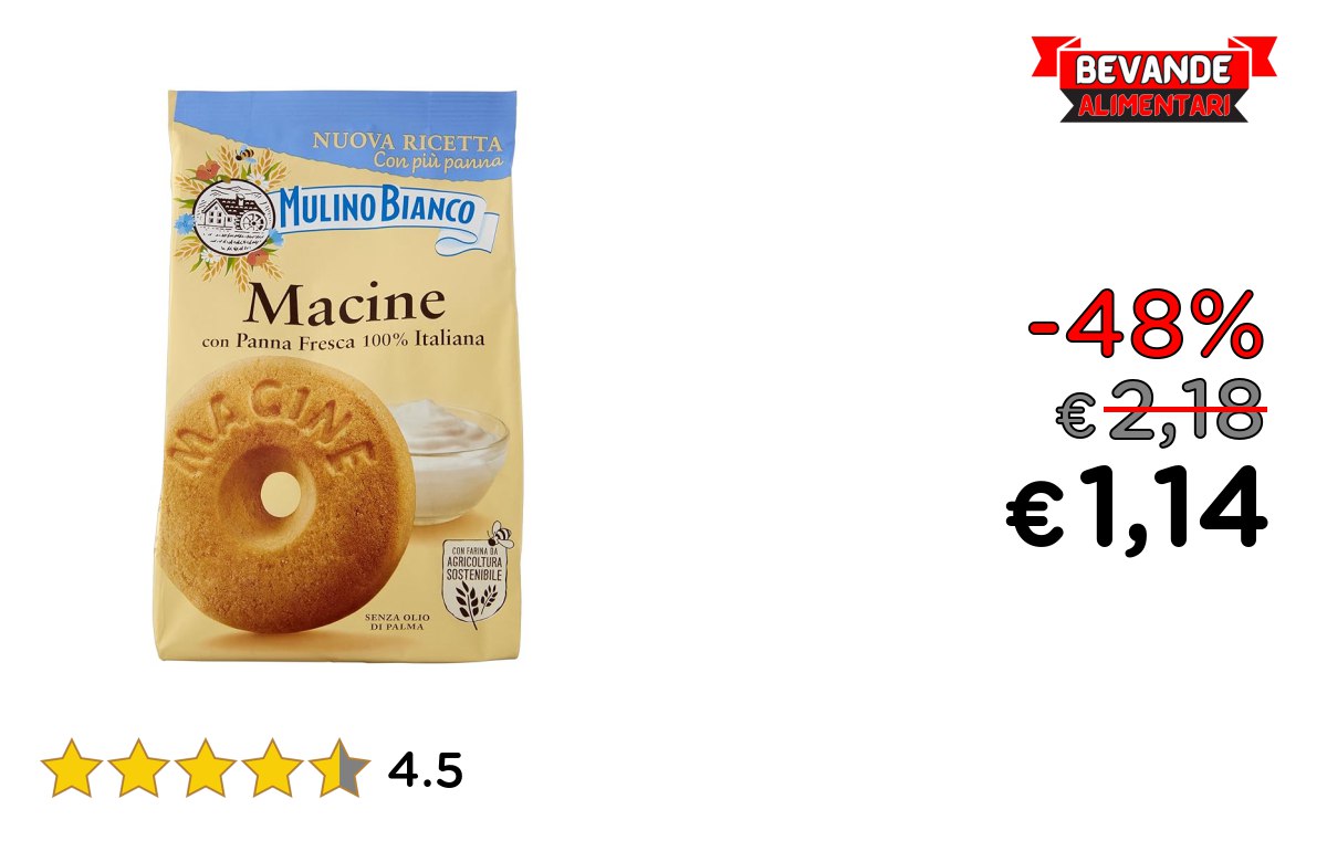 Mulino Bianco Biscotti Frollini fino al 48% di sconto