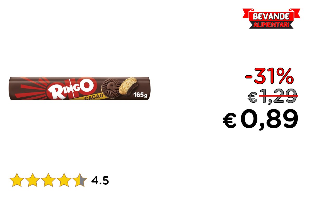 Pavesi Snack Ringo Cacao: fino al 31% di sconto Deal