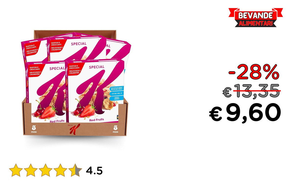 Kellogg’s Cereali – fino al 28% di sconto Deal