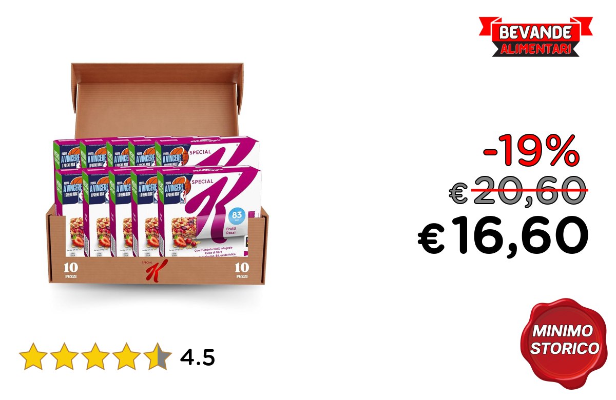 Kellogg’s Barrette: fino al 19% di sconto Deal
