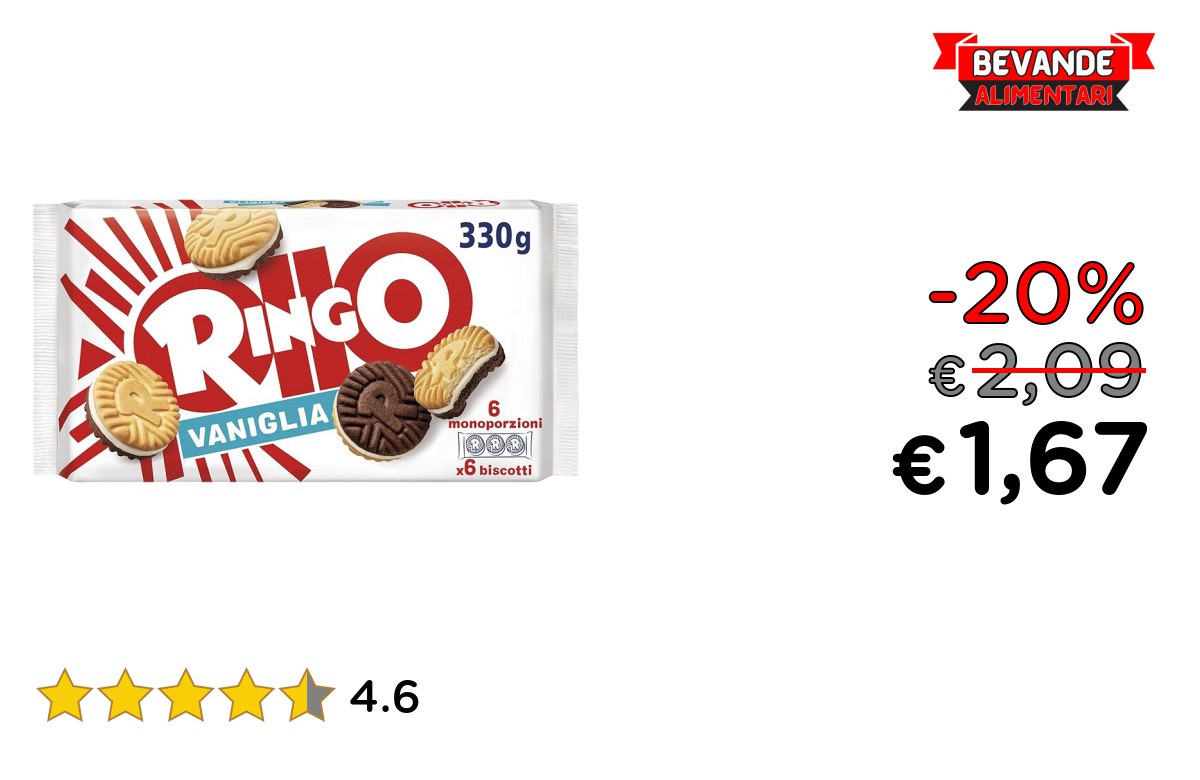 Pavesi Snack Ringo: fino al 20% di sconto