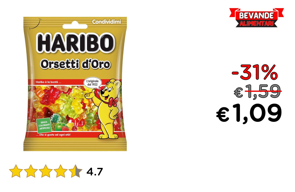 Haribo Orsetti D’Oro: fino al 31% di sconto Deal