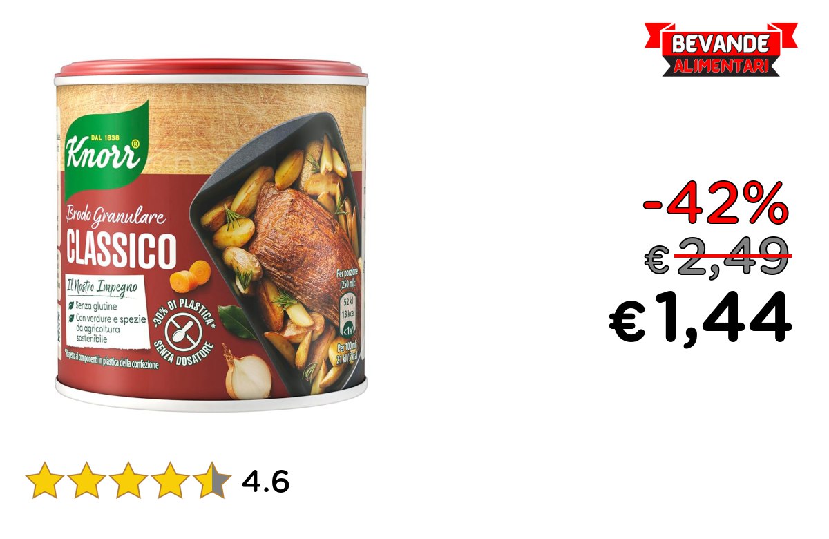 Knorr Brodo Granulare Classico: fino al 42% di sconto