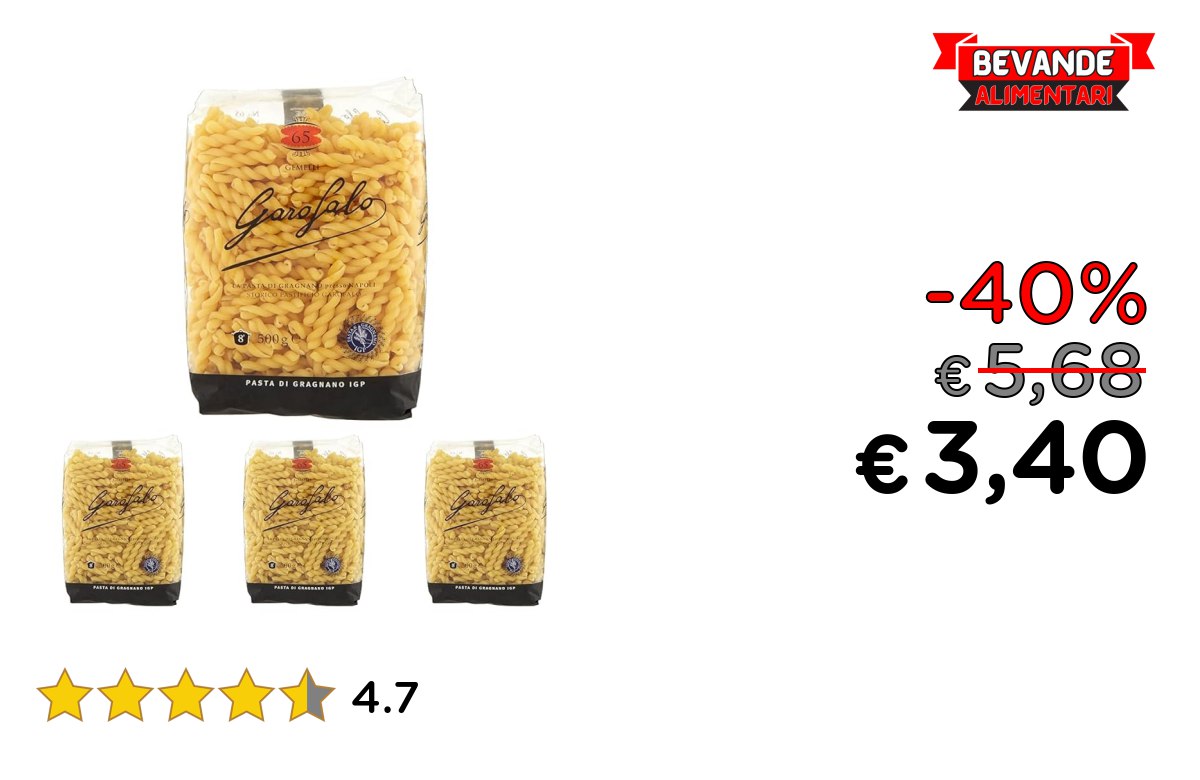 Garofalo Pasta Gemelli fino al 40% di sconto Deal