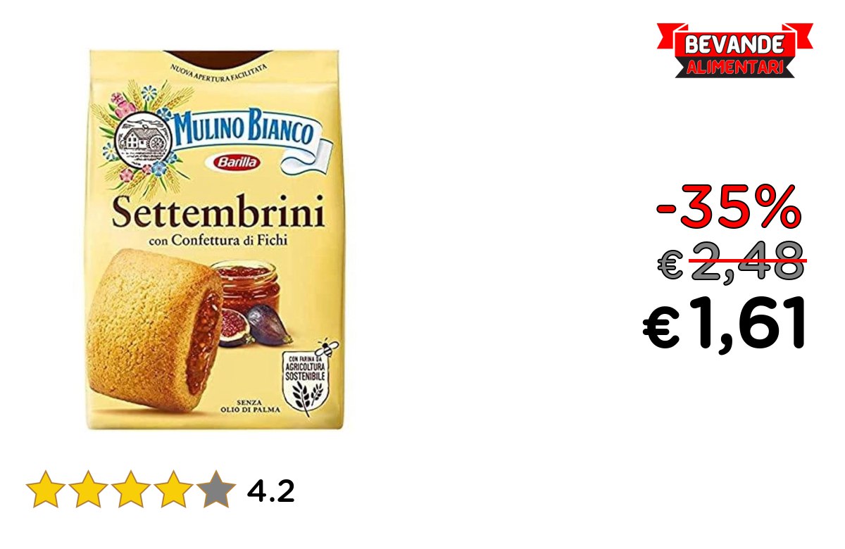 Mulino Bianco Biscotti Settembrini fino al 35% off Deal