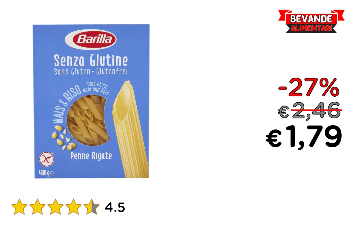 Barilla Pasta Penne Rigate: fino al 27% di sconto su Amazon