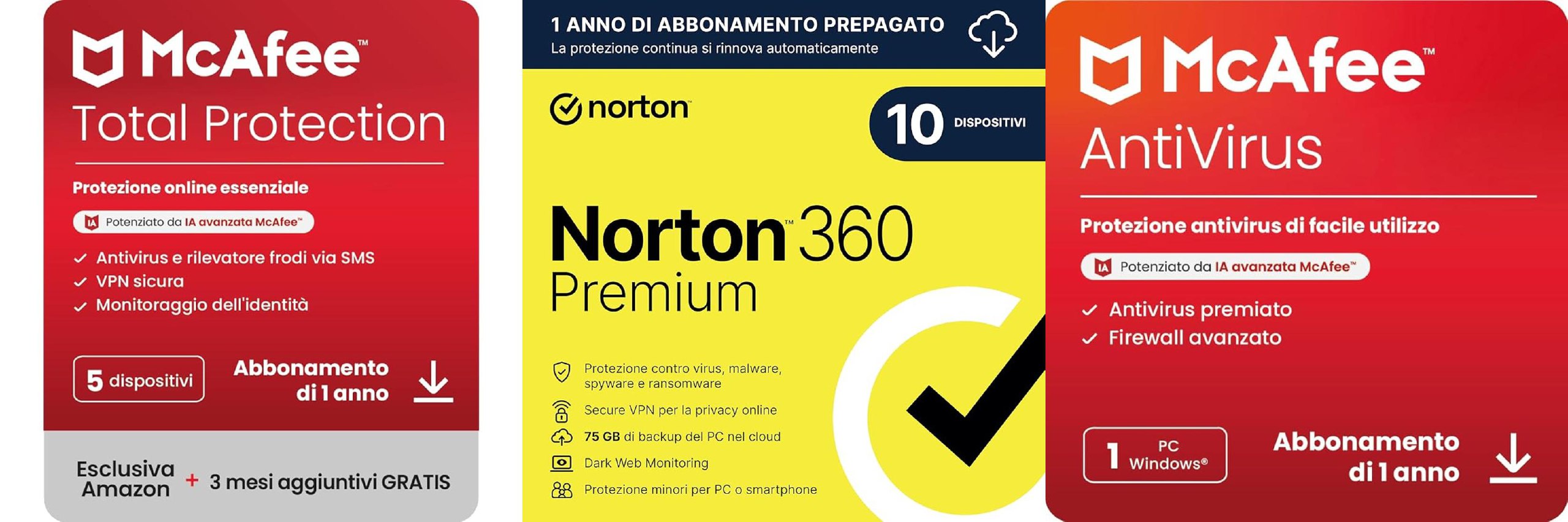 McAfee Total Protection: fino a 82% off Deal