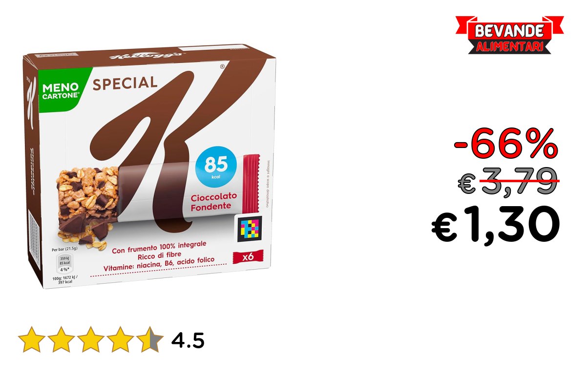 Barrette Kellogg’s Sconto del 66% Offerte Daily