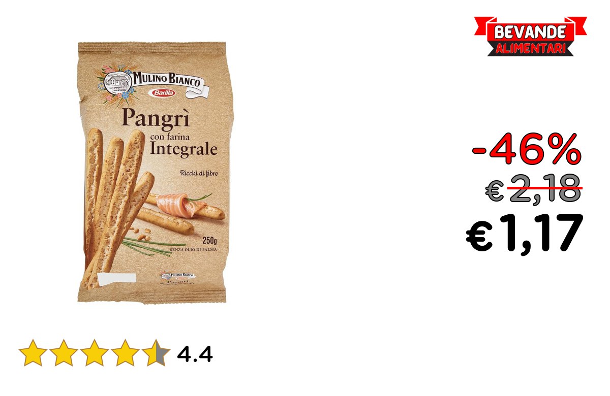 Mulino Bianco Grissini: fino al 46% di sconto Deal