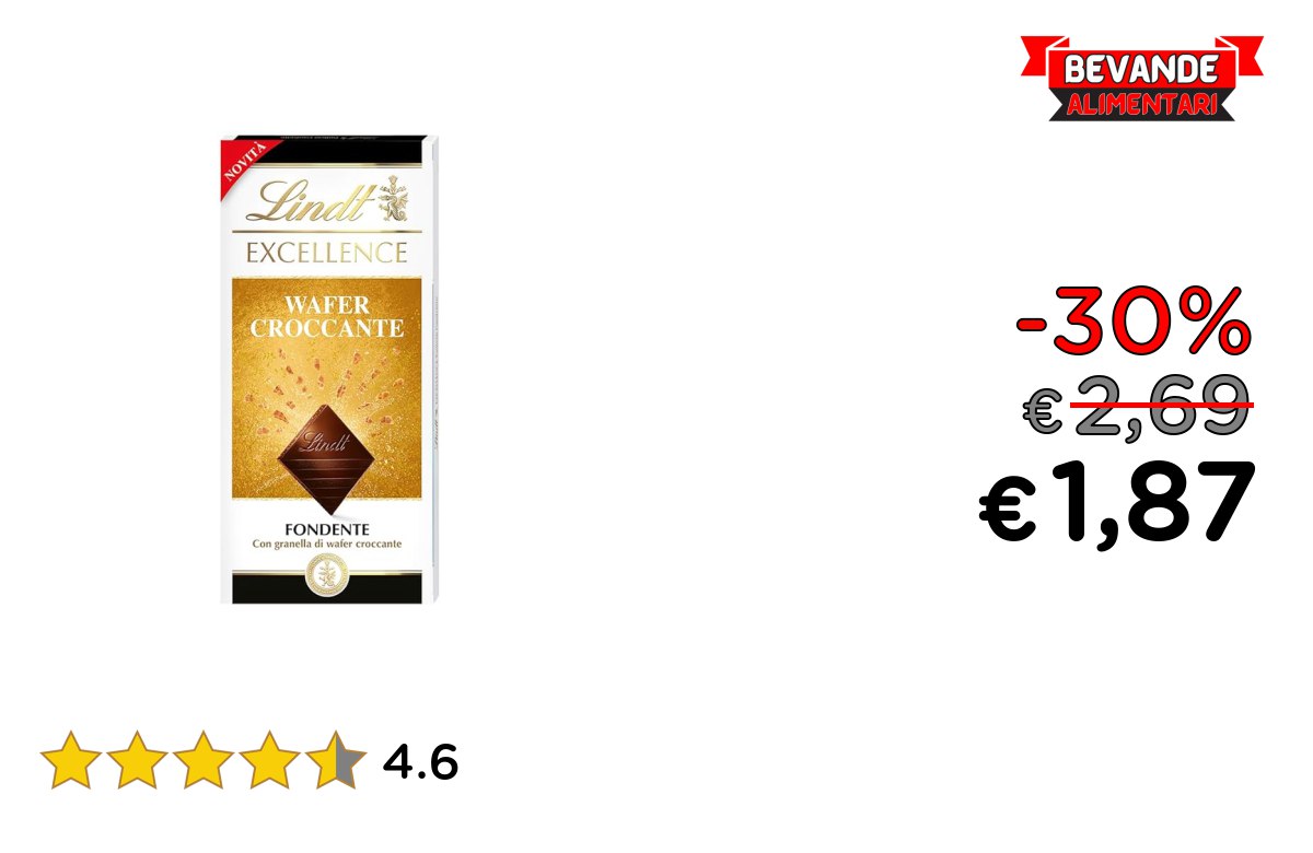 Lindt Excellence fino al 30% di sconto Offerta
