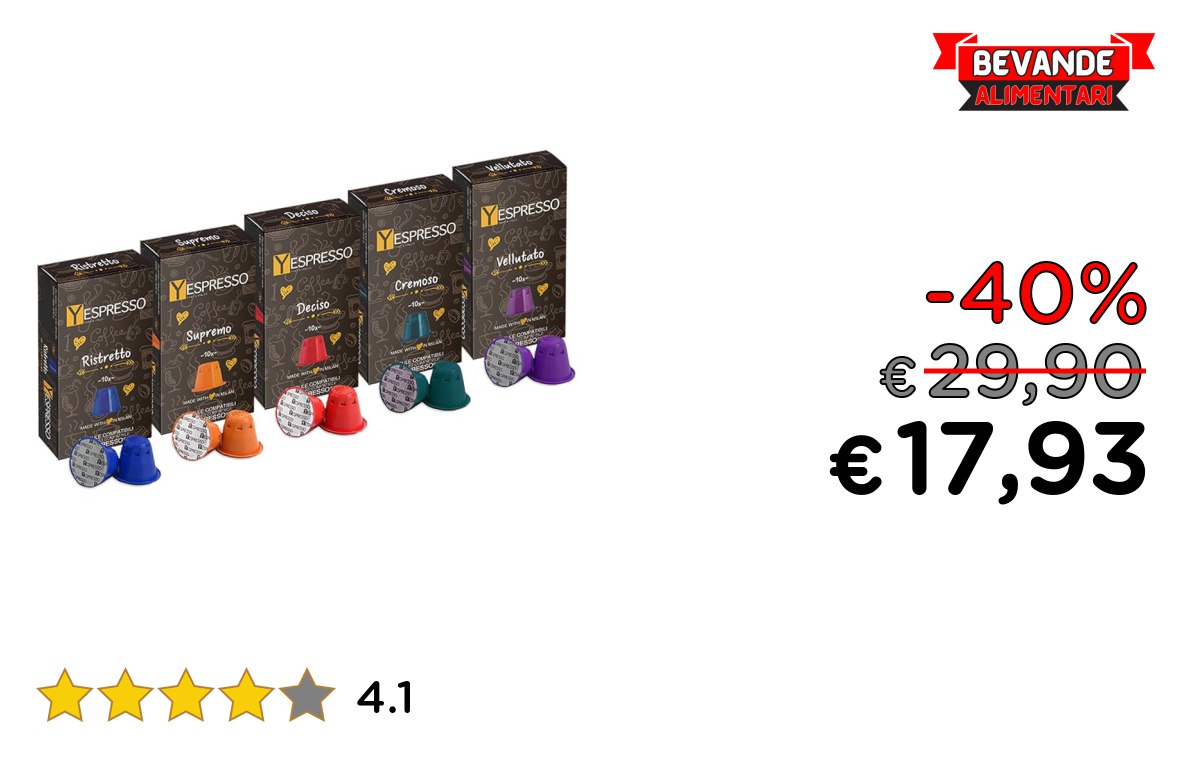Yespresso Capsule compatibili – fino al 40% di sconto