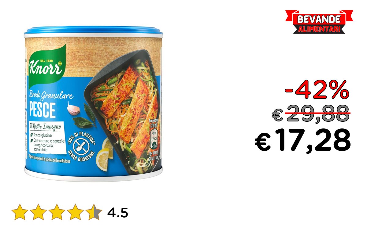 Knorr Brodo Granulare di Pesce fino al 42% di sconto