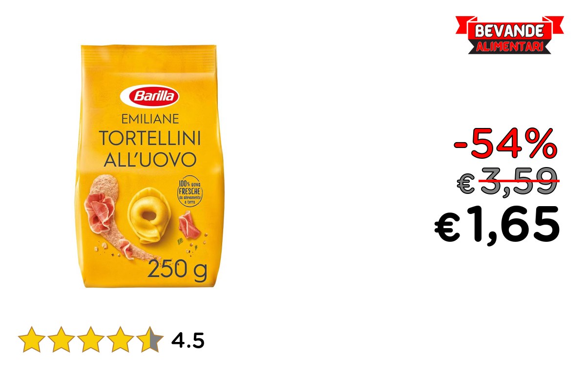 Barilla Pasta scontata fino al 54% su Amazon