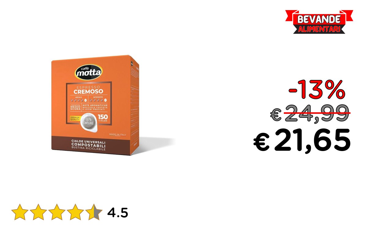CAFFÈ MOTTA Cialde fino al 13% di sconto Deal