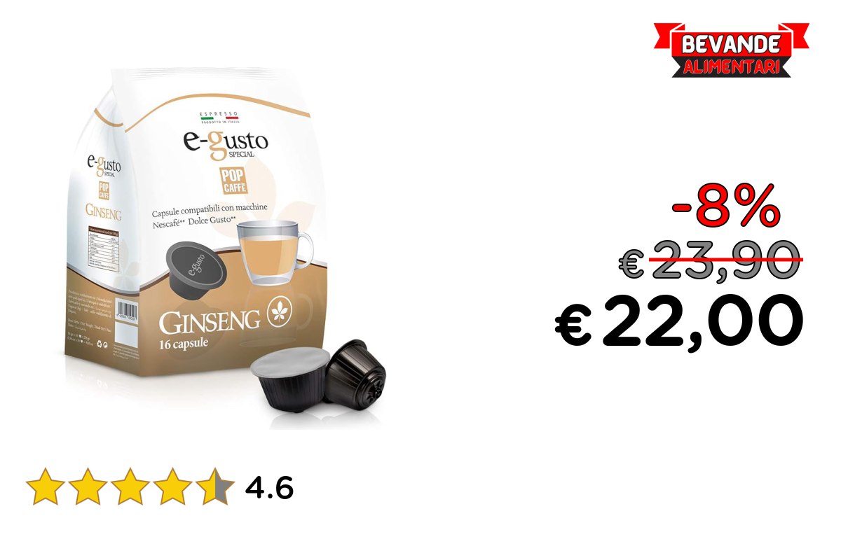 POP CAFFE’ GINSENG fino a 8% di sconto Deal