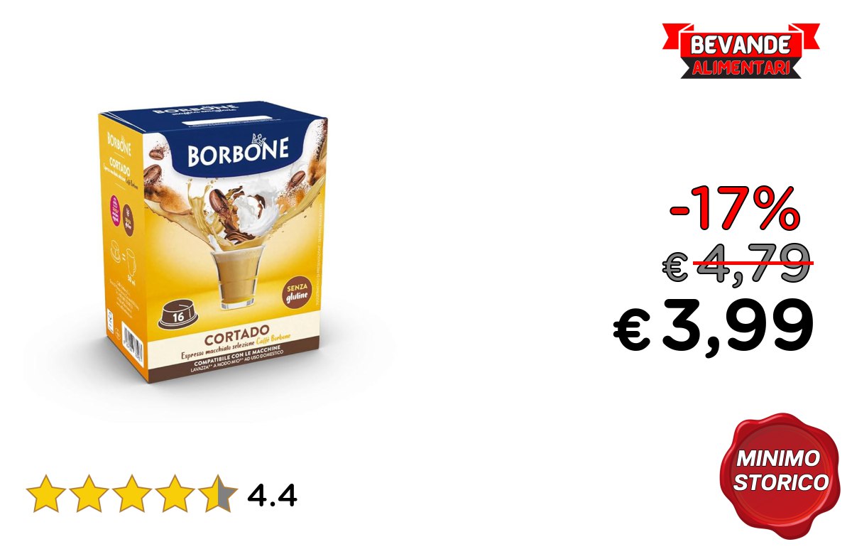 Caffè Borbone Cortado fino al 17% di sconto