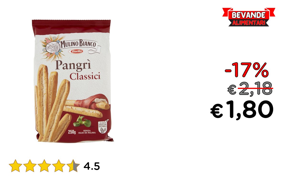 Mulino Bianco Grissini al 17% di sconto: Offerta