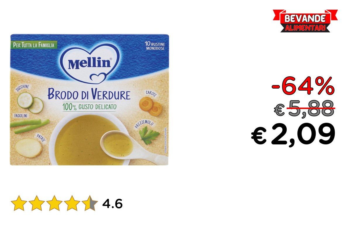 Mellin – Brodo di Verdure fino al 64% di sconto Deal