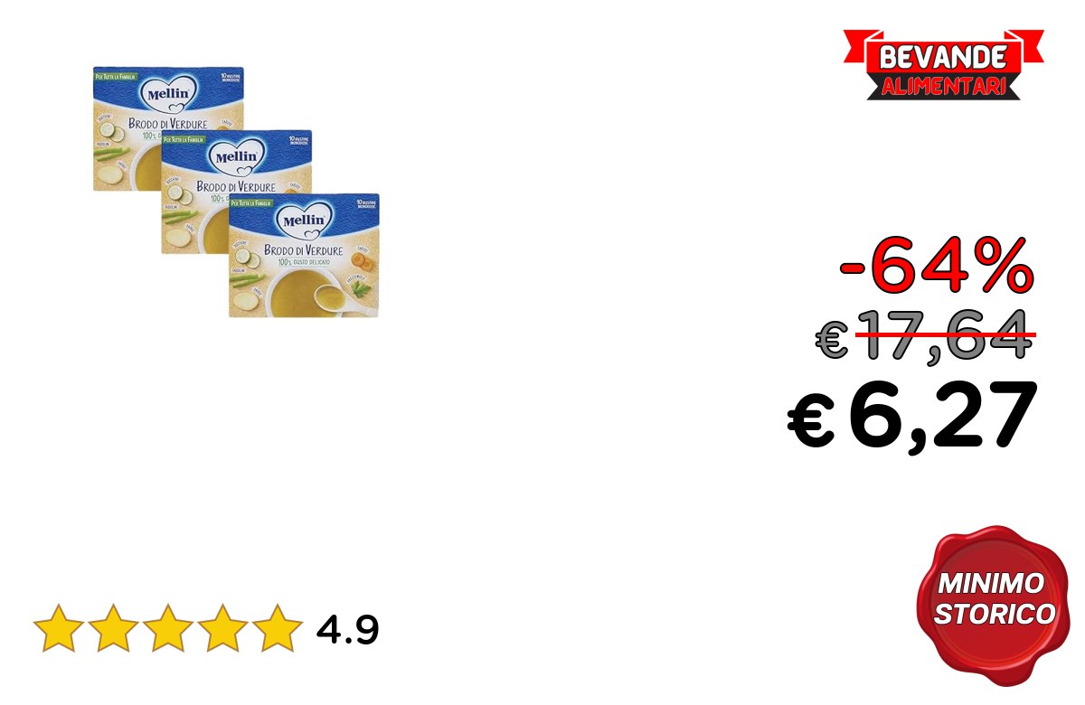 Mellin Brodo Verdure fino al 64% di sconto Deal
