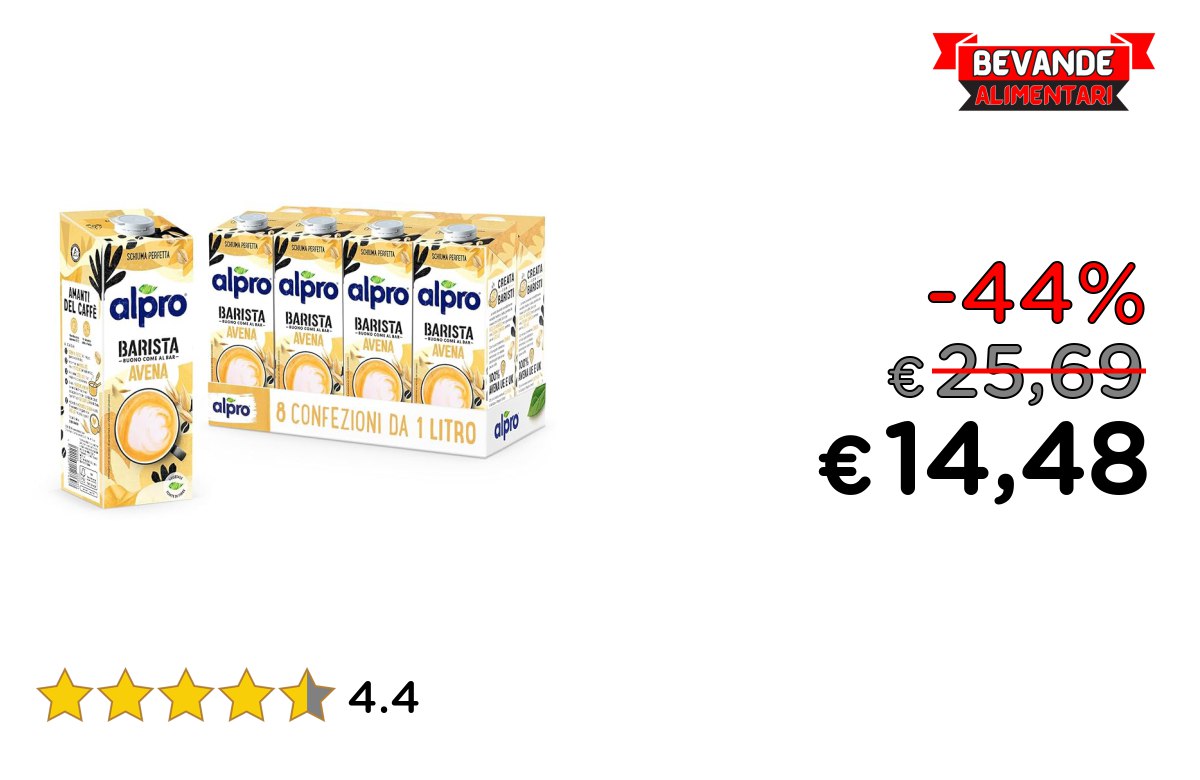 ALPRO BARISTA: fino al 44% di sconto su Amazon Deal