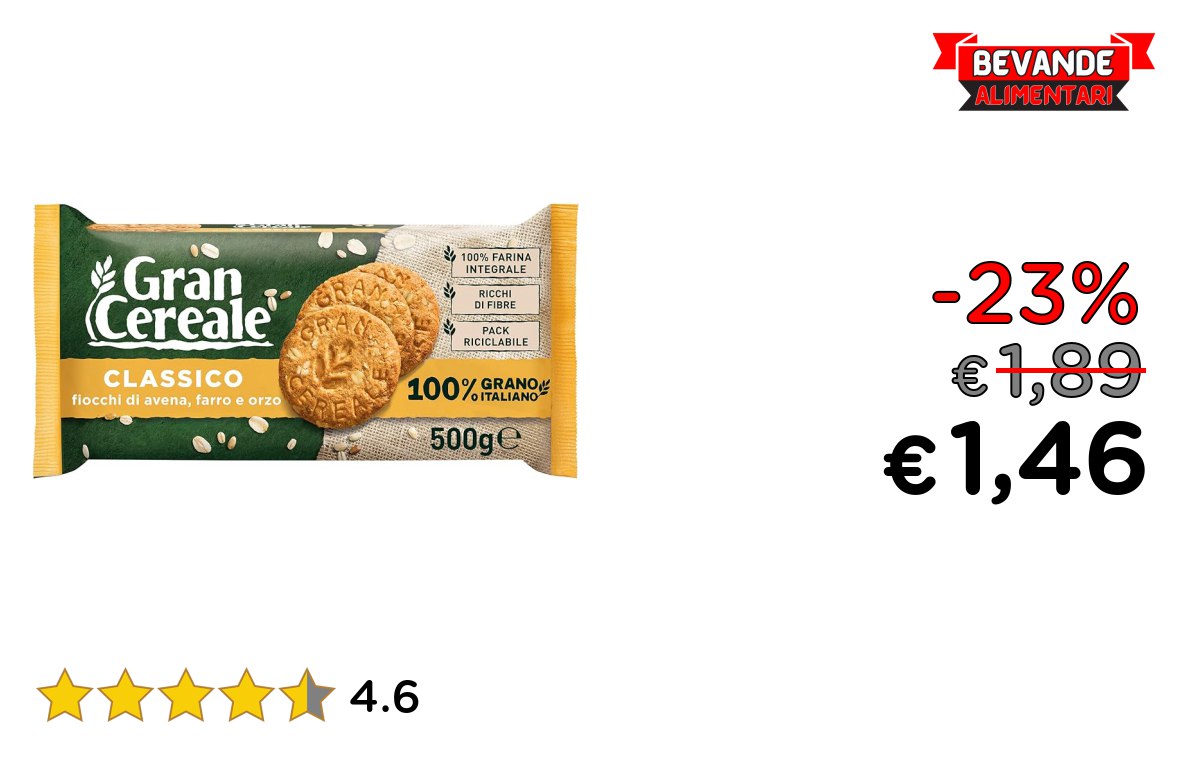 Gran Cereale Biscotti: Fino al 23% di sconto Offerta