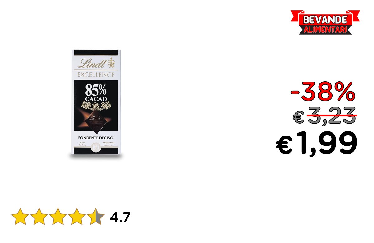 Lindt Excellence fino al 38% di sconto Deal