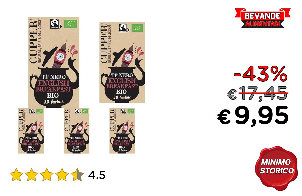 CUPPER Tè – Fino al 43% di sconto su Tea Deals