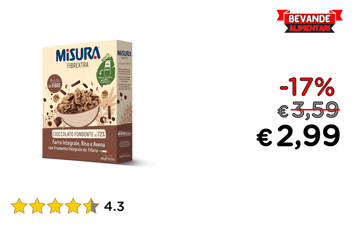 Misura Fiocchi Fibrextra: fino al 17% di sconto
