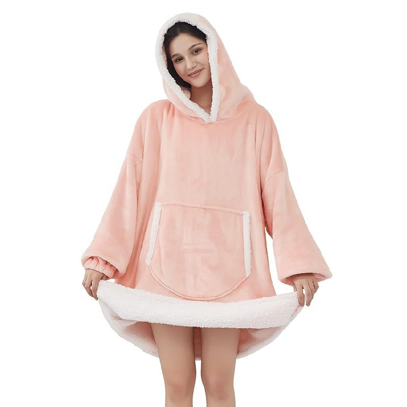 Felpa in Pile con Cappuccio fino al 50% di sconto