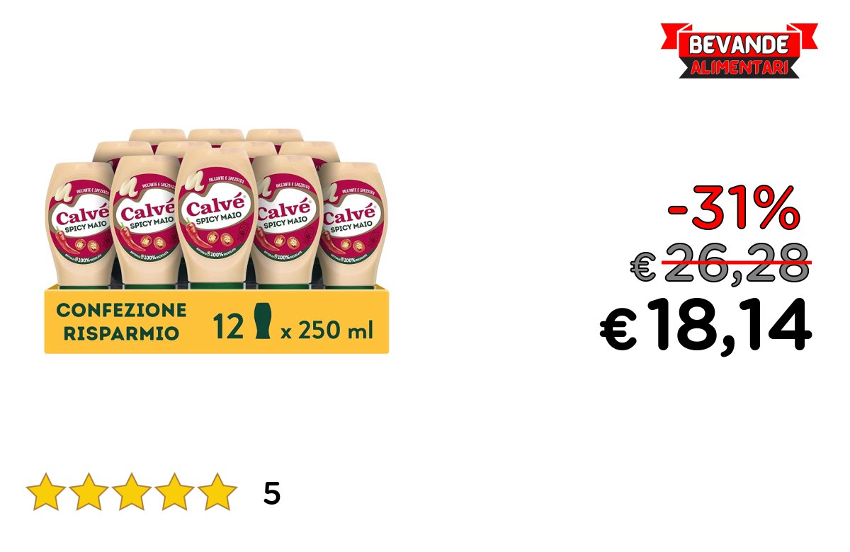 Calvé Maionese Spicy Mayo fino al 31% di sconto Deal