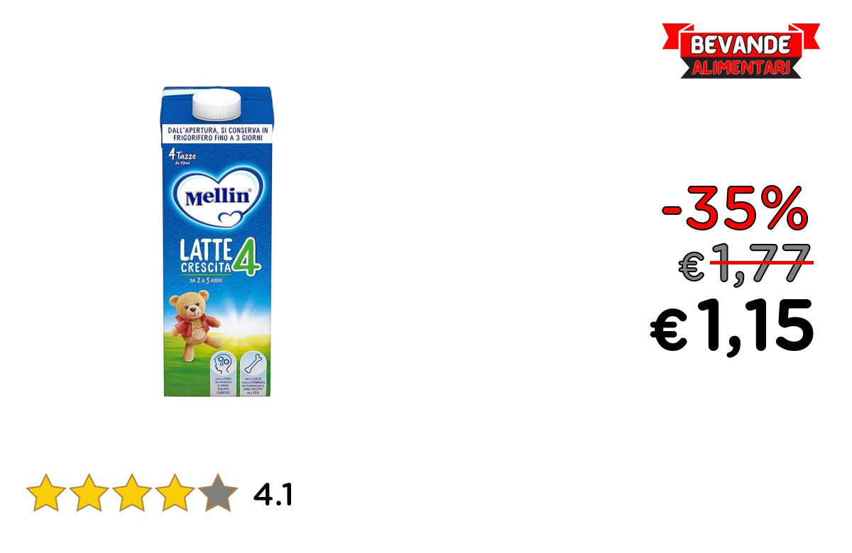 Mellin Latte di Crescita 4: Fino al 35% Offerta