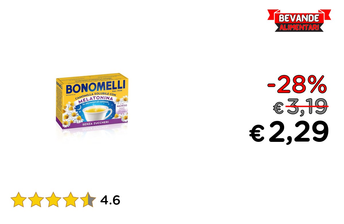 Bonomelli Camomilla fino al 28% in meno – Offerta