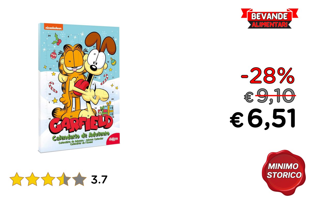 Calendario dell’Avvento Garfield, fino al 28% di sconto