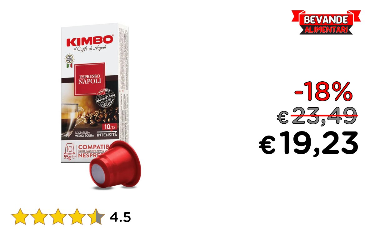 Kimbo Capsule Napoli: fino al 18% di sconto su Amazon