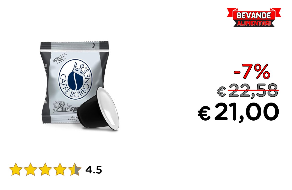 Caffè Borbone Respresso: fino al 7% di sconto Deal