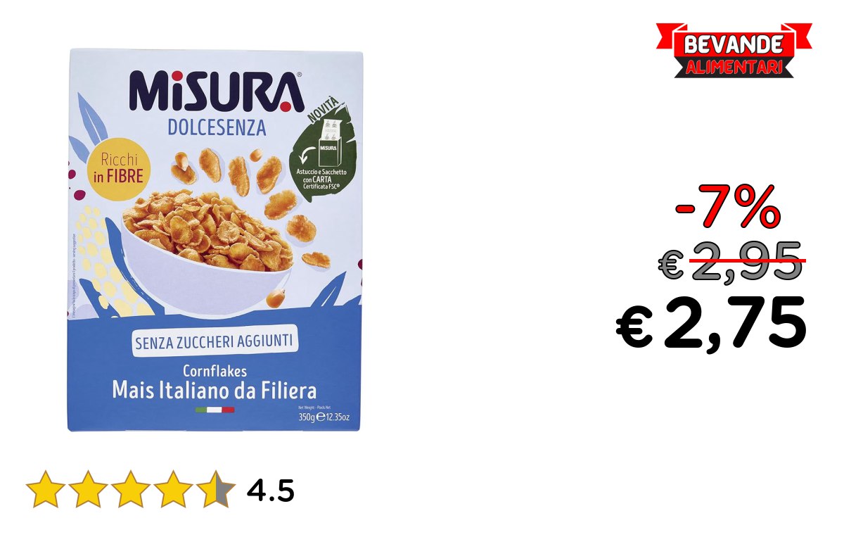 Misura Cornflakes Dolcesenza: Fino al 7% di sconto Deal