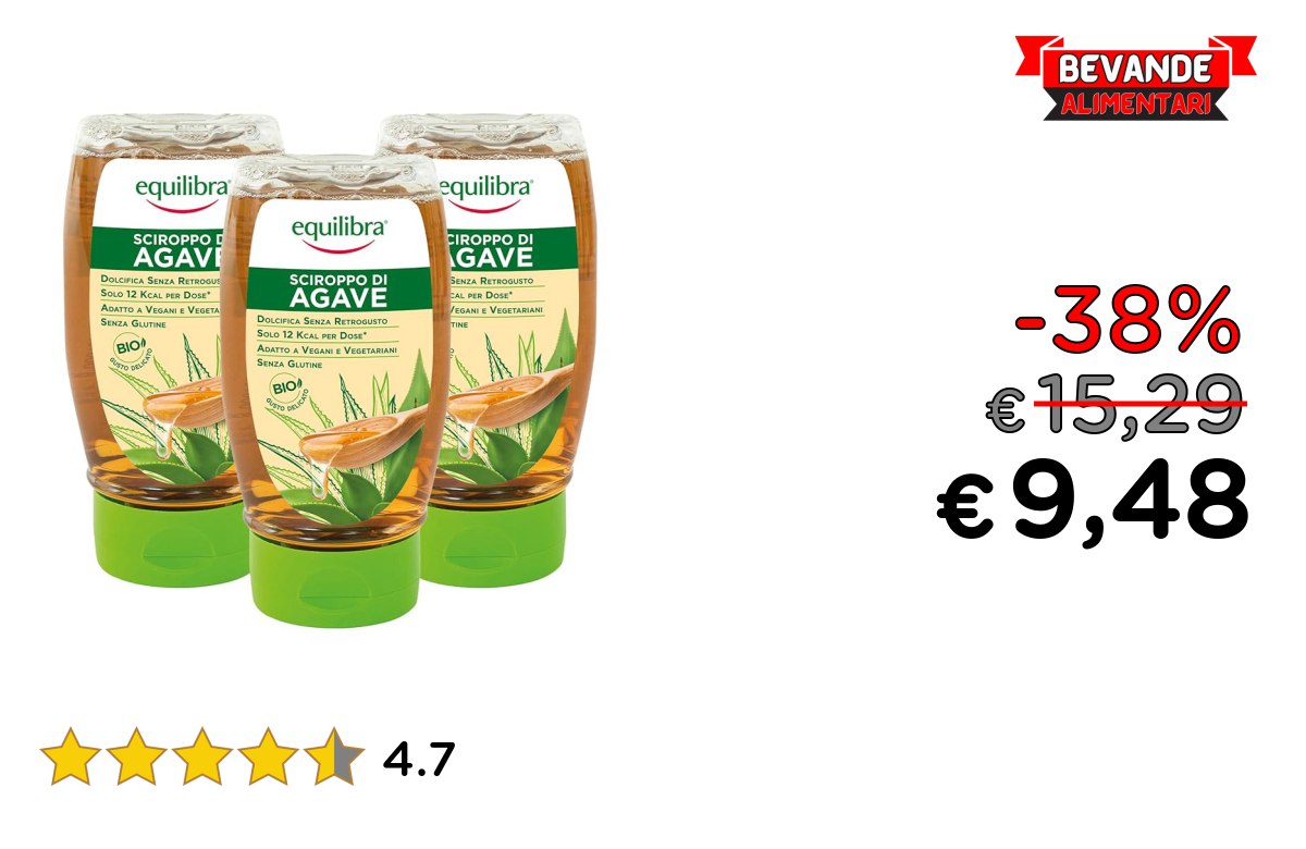 Equilibra Sciroppo D’Agave fino al 38% di sconto