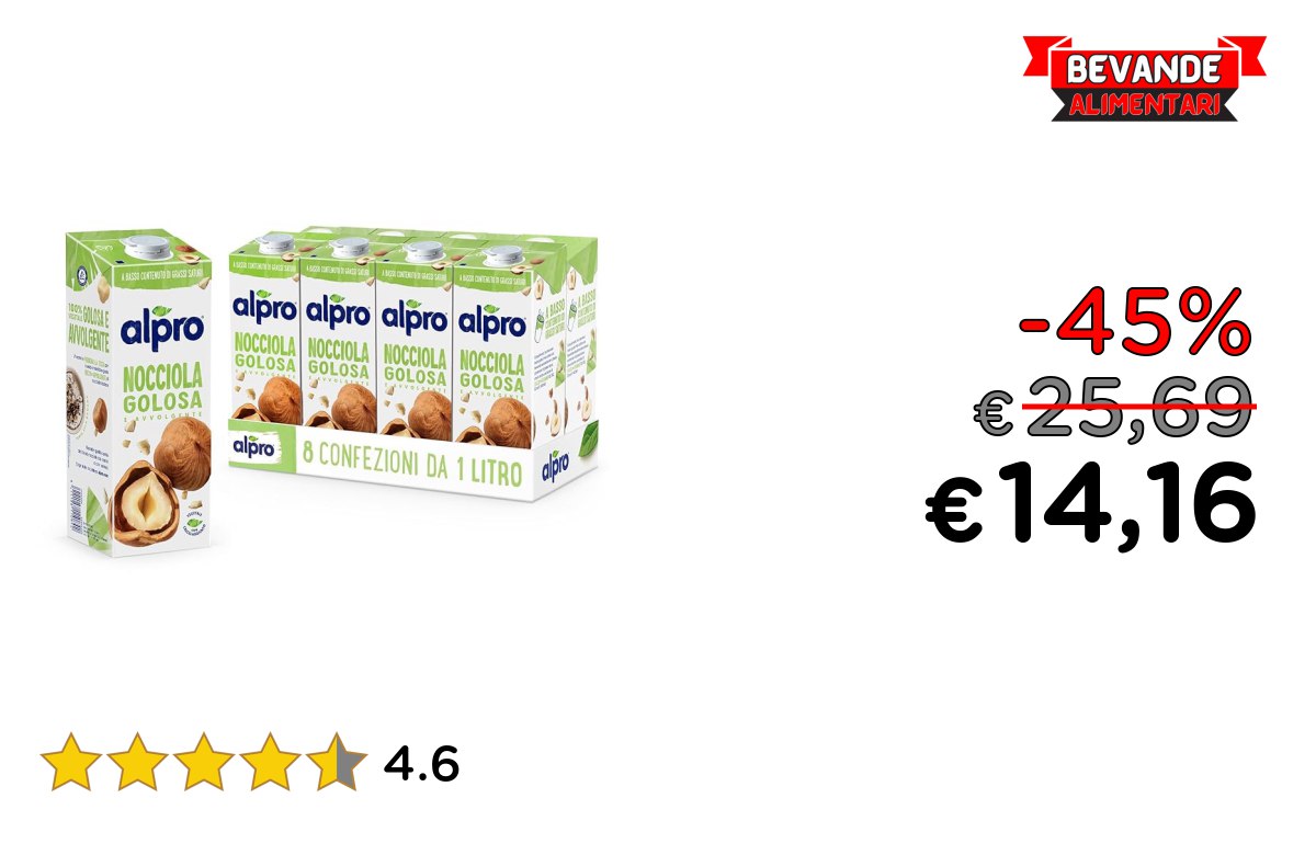 ALPRO CLASSICO Bevanda alla Nocciola fino al 45% di Sconto