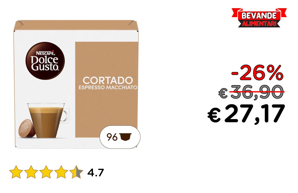 NESCAFÉ DOLCE GUSTO fino al 26% di sconto Deal